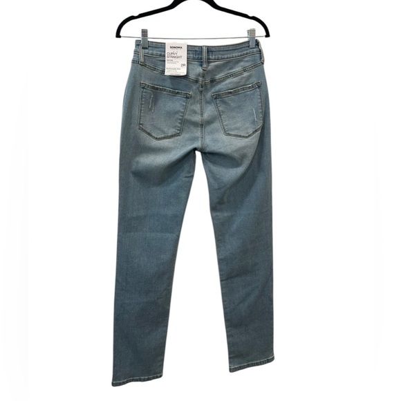 Sonoma Goods For Life® Curvy Straight-Leg High-Waisted Jeans – Size 2R - Picture 2 of 6